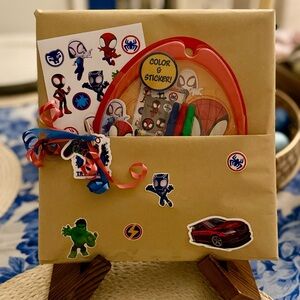 Kids' Mystery Book Superhero Sticker and Coloring Set